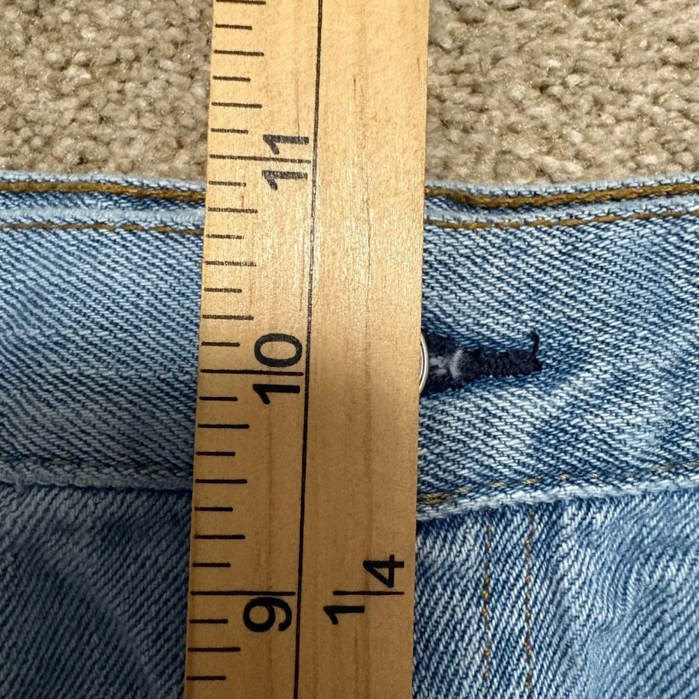 Levi's Mens 36x30 505 Straight Fit Jeans Light Wash Blue Denim 100% Cotton